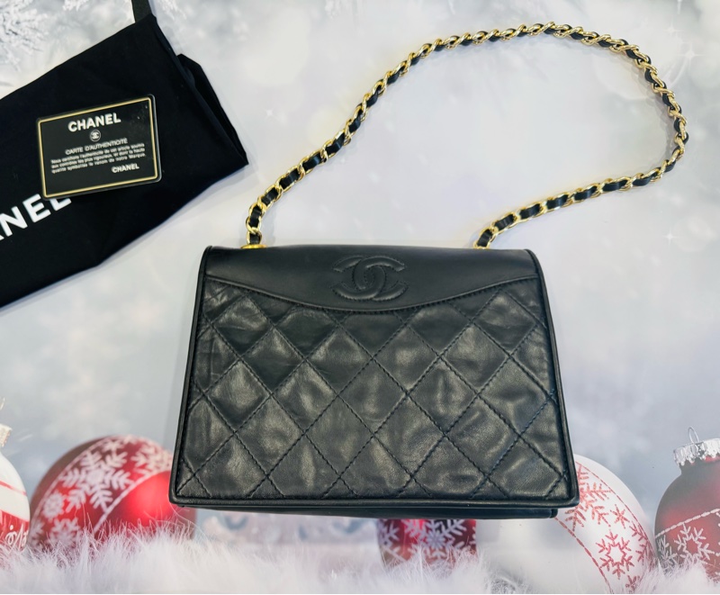 Chanel 香奈兒 老香 小羊皮金鍊包 Vintage-1