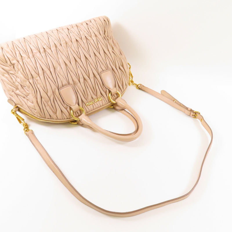 Miu Miu 牛皮皮革2 Way Bag金扣手挽肩背兩用袋-5