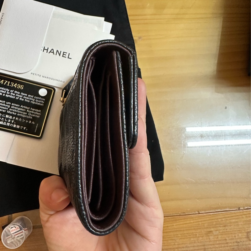 香奈兒短夾荔枝金扣-4