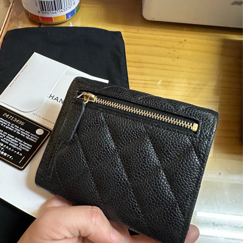 香奈兒短夾荔枝金扣-5