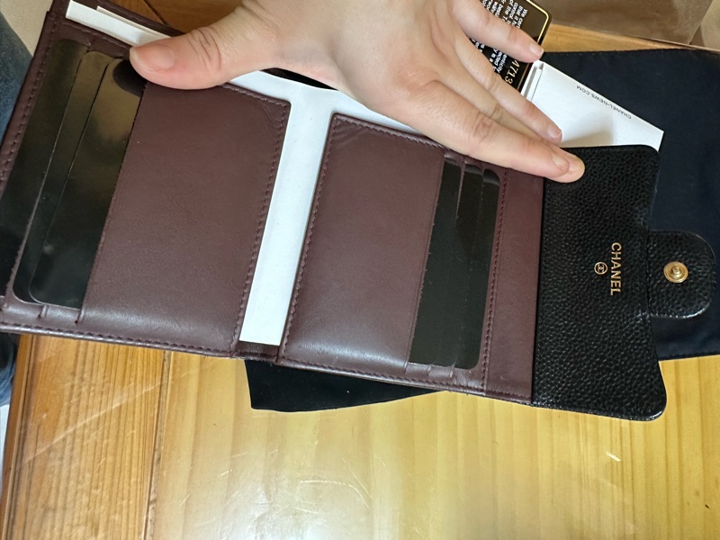 香奈兒短夾荔枝金扣-12