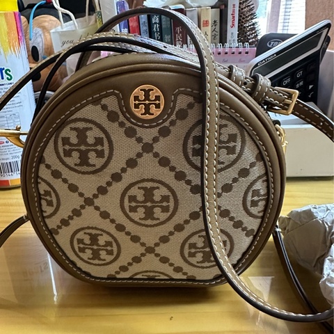 Tory Burch T Monogram 緹花圓餅包 單肩斜跨包