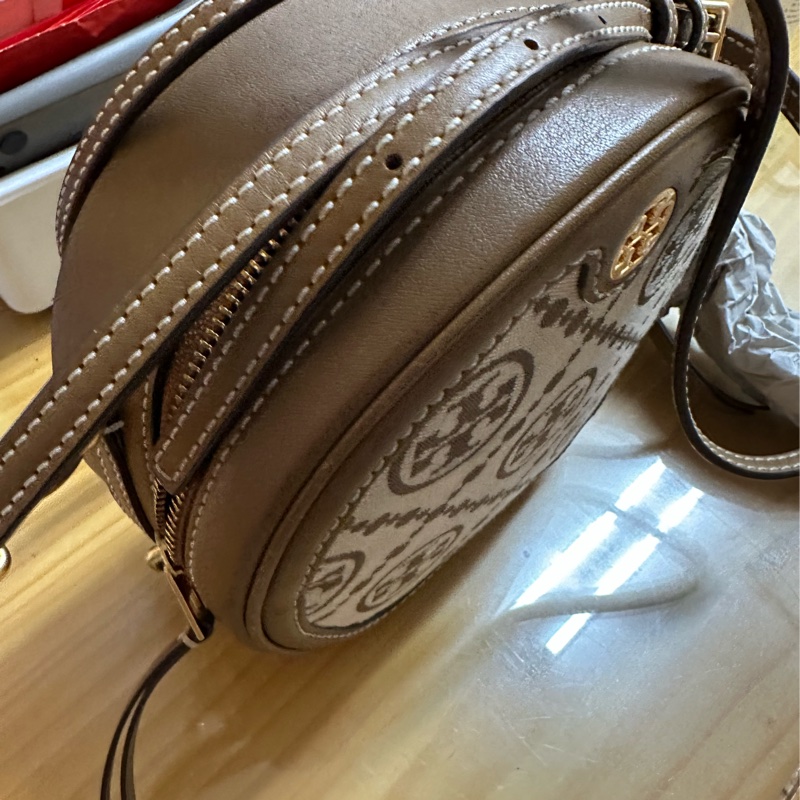 Tory Burch T Monogram 緹花圓餅包 單肩斜跨包-1