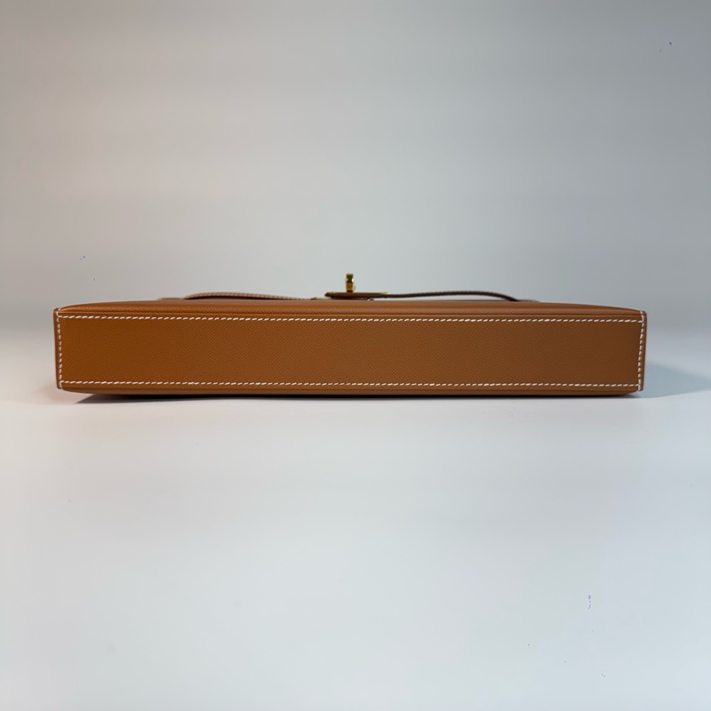 HERMÈS KELLY ELAN 37金棕色 金釦 MADAME皮-4