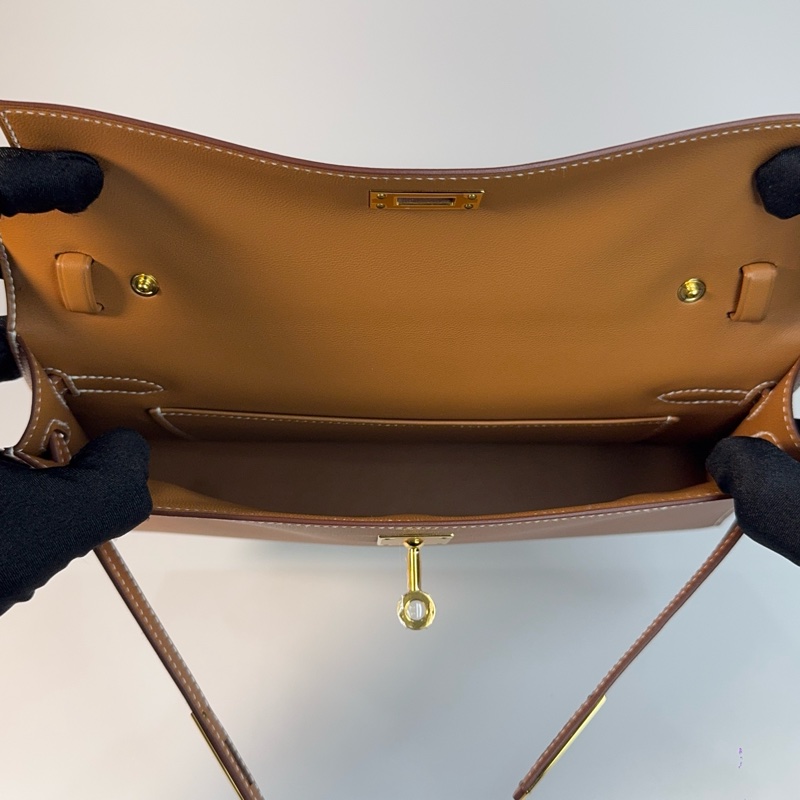 HERMÈS KELLY ELAN 37金棕色 金釦 MADAME皮-5