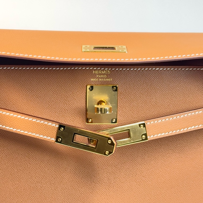 HERMÈS KELLY ELAN 37金棕色 金釦 MADAME皮-7