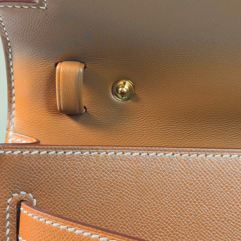 HERMÈS KELLY ELAN 37金棕色 金釦 MADAME皮-9