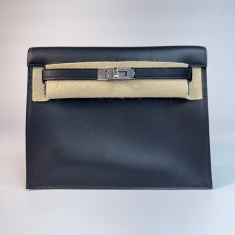 HERMÈS KELLY DANSE 89黑 銀釦 JONATHAN皮
