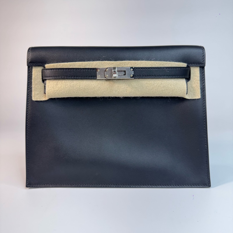 HERMÈS KELLY DANSE 89黑 銀釦 JONATHAN皮-0