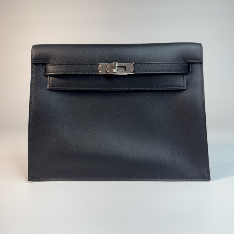 HERMÈS KELLY DANSE 89黑 銀釦 JONATHAN皮-1