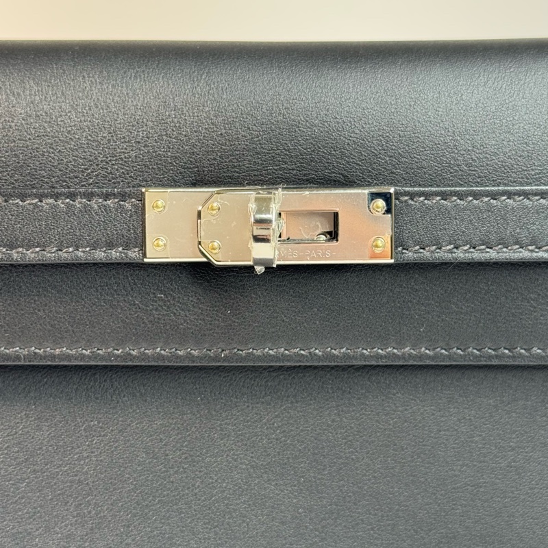 HERMÈS KELLY DANSE 89黑 銀釦 JONATHAN皮-6
