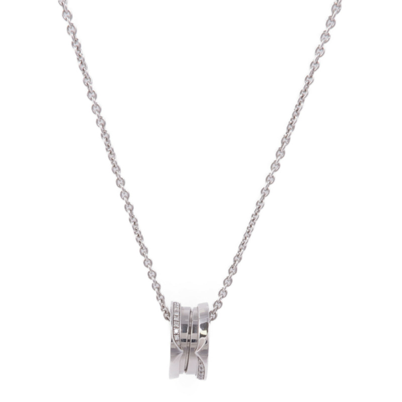 BVLGARI 18K白金B-zero1 Diamond Necklace鑽石項鍊-0