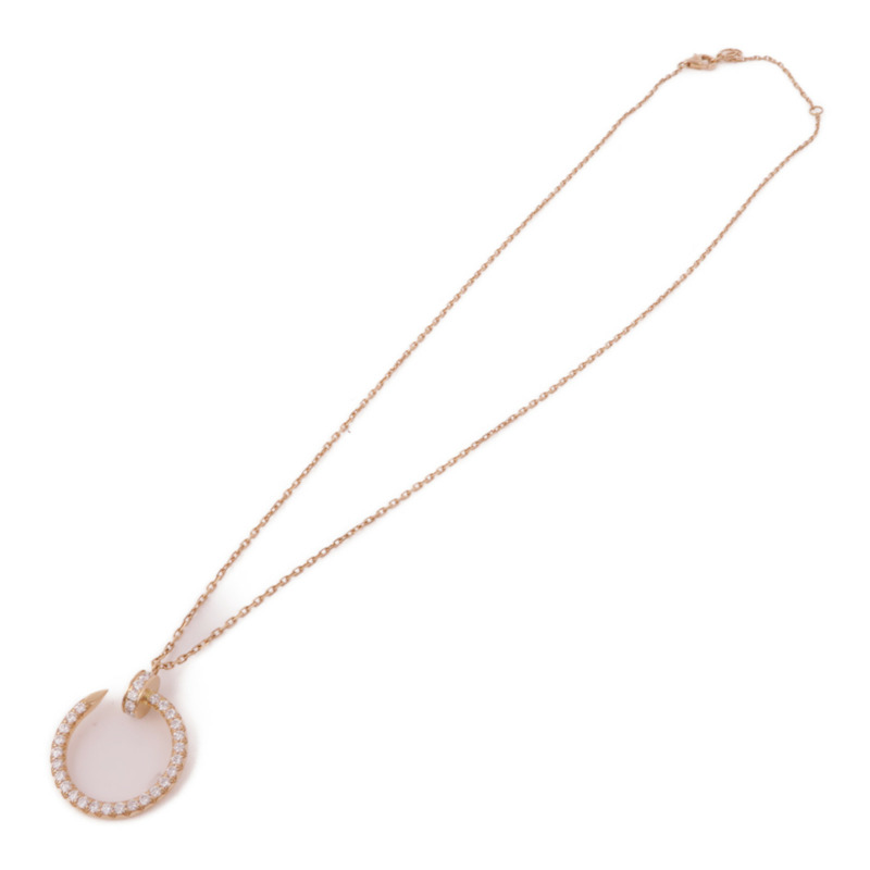 CARTIER 18K玫瑰金Juste Un Clou Diamond Necklace鑽石項鍊-2