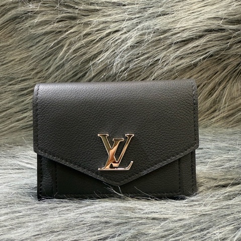 LV M62947 MY LOCKME 黑色 三折 零錢包 錢包 短夾 皮夾