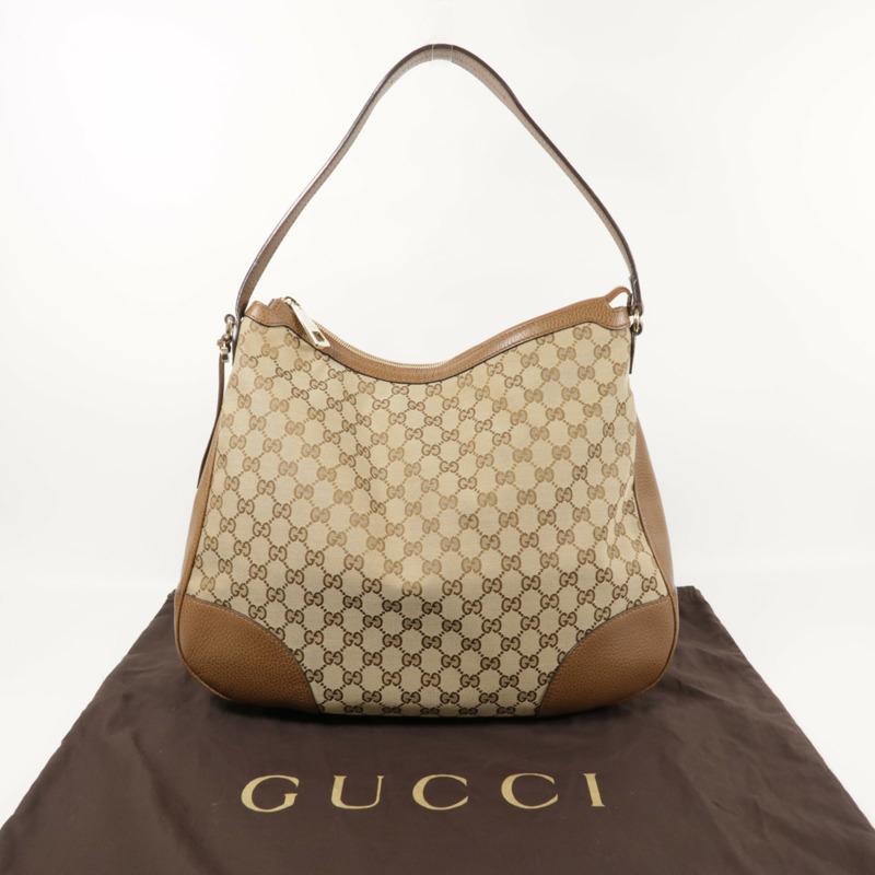 GUCCI 帆布Shoulder Bag金扣肩背袋-8