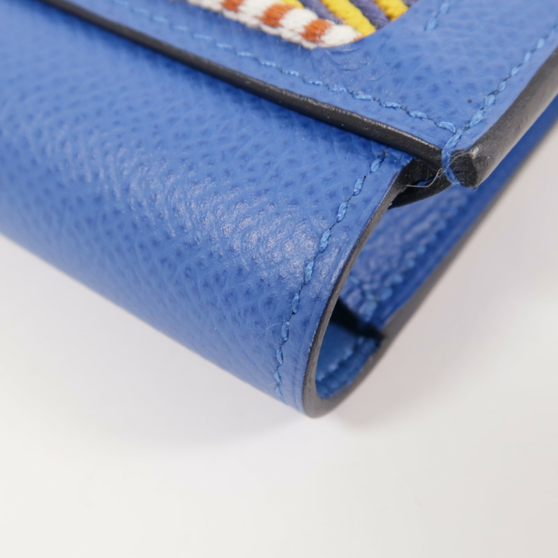 HERMES Epsom皮革Passant Long Wallet銀扣長錢包-7
