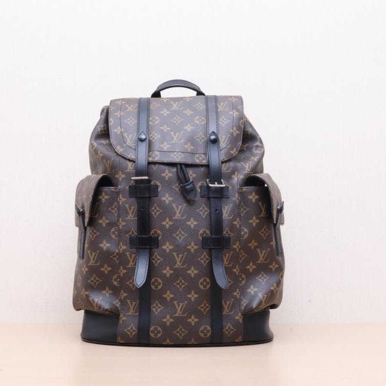 LOUIS VUITTON(路易威登) Christopher 雙肩包 老花 PVC 2016-0