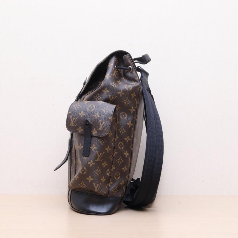 LOUIS VUITTON(路易威登) Christopher 雙肩包 老花 PVC 2016-1