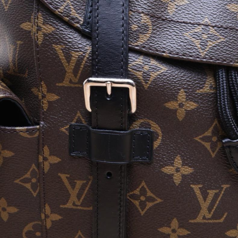 LOUIS VUITTON(路易威登) Christopher 雙肩包 老花 PVC 2016-5
