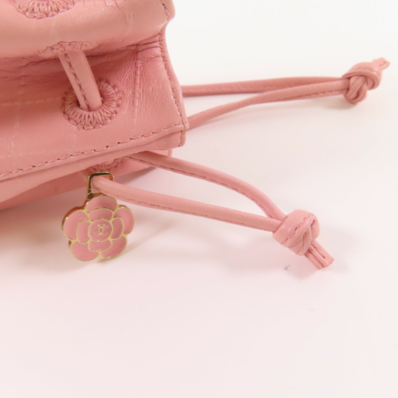 CHANEL 羊皮皮革Pouch金扣小袋-4