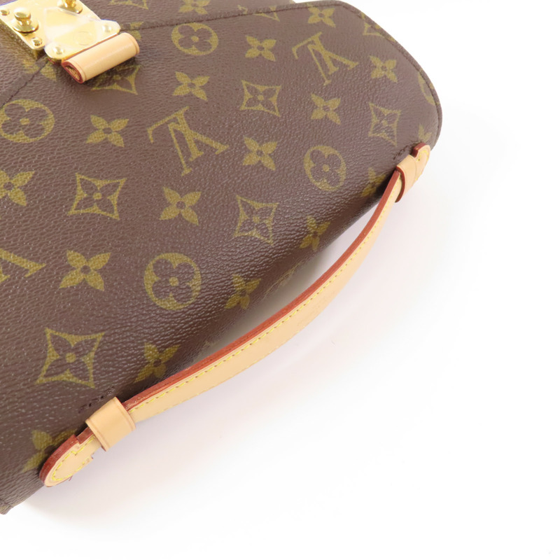 LOUIS VUITTON Monogram Pochette Metis MM金扣手挽肩背兩用袋棕色-4