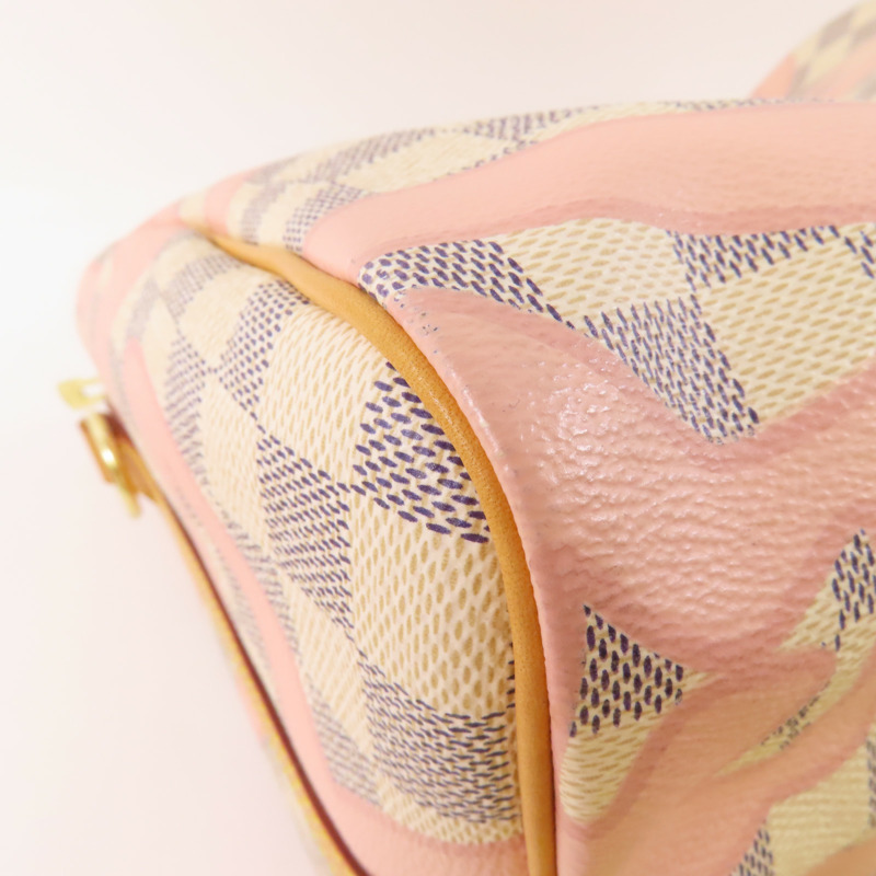 LOUIS VUITTON Damier Azur Tahitienne Speedy Bandouliere 30金扣手挽肩背兩用袋-12