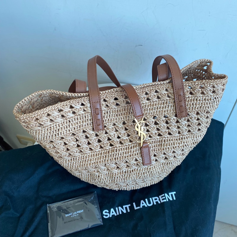 Ysl 草編菜籃子-0