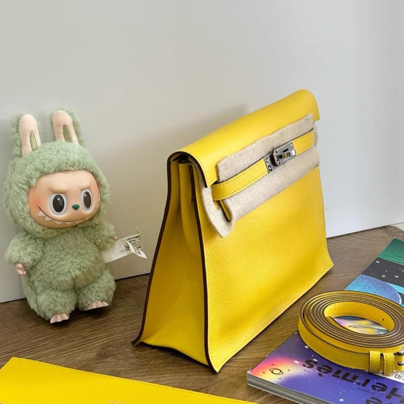 愛馬仕 Hermes Kelly danse 9O那不勒斯黃,銀扣,EC皮,U刻。全新全套,附帶防塵袋和包裝盒-2