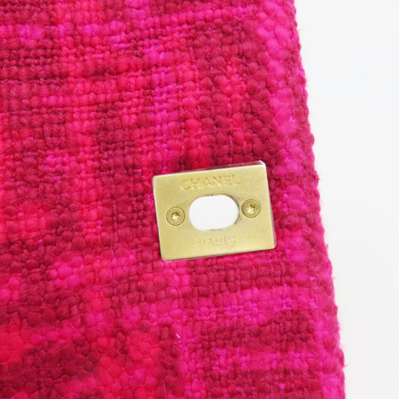粉紅斜紋軟呢 菱格紋 荔枝紋 Coco Handle 肩背【CHANEL 香奈兒】 A92990-8