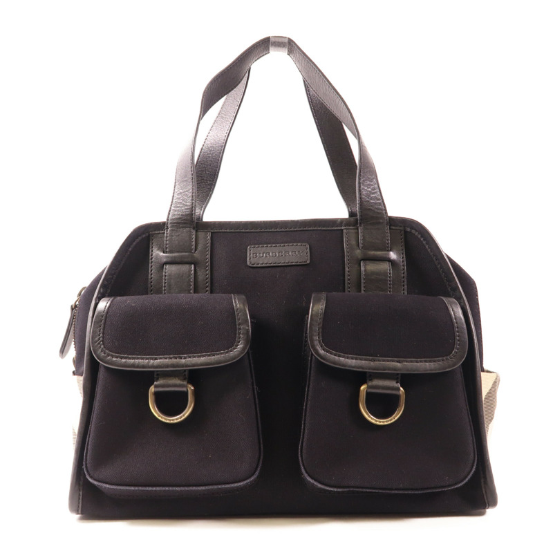 BURBERRY 帆布Pocket Hand Bag金扣手挽袋-0