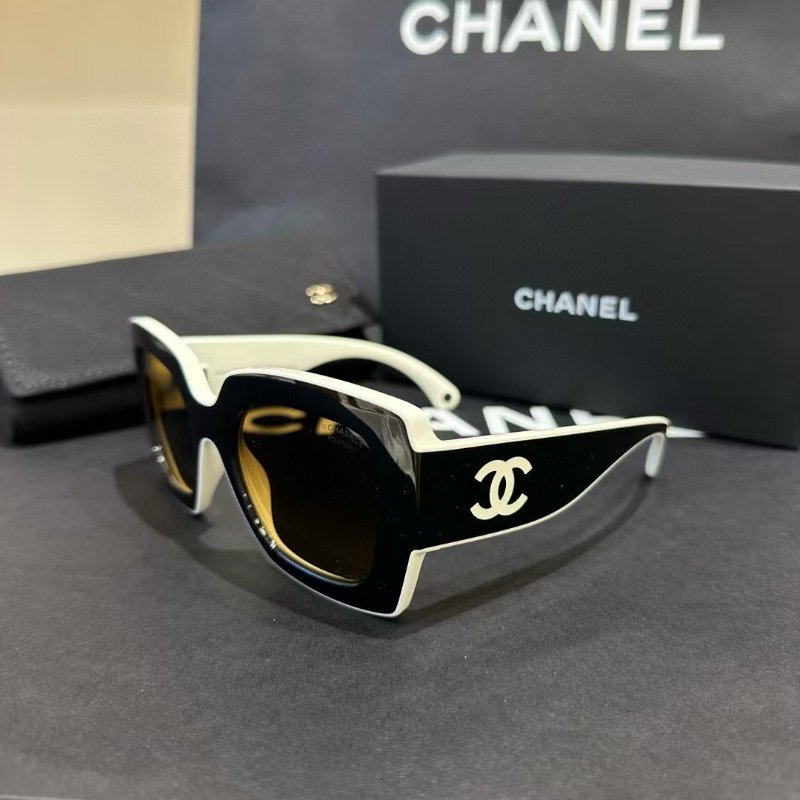 Chanel🔥6059 辛芷蕾同款 方框熊貓 太陽眼鏡 全新全配-3
