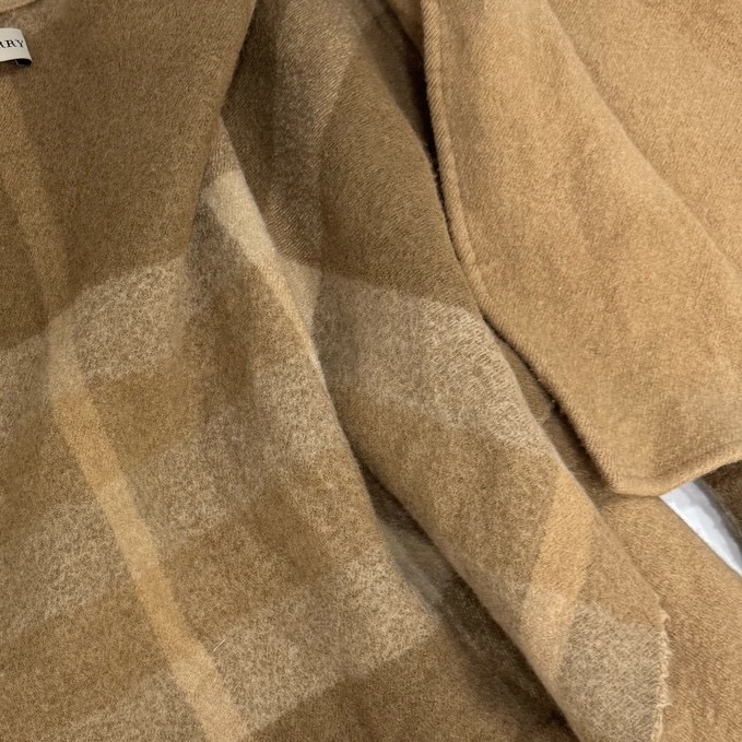 BURBERRY 羊毛 卡其色 披肩 斗篷 罩衫 圍巾-13