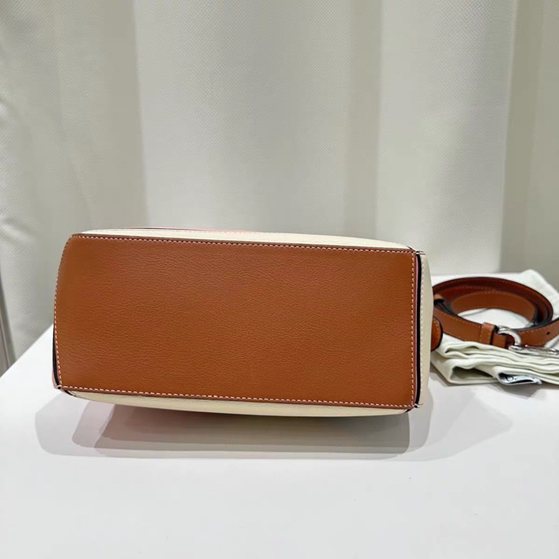 Loewe羅意威 粉色拼小雞黃puzzle小號幾何包 單肩斜挎-6
