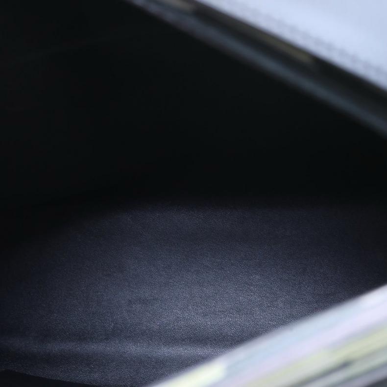 HERMES(愛馬仕) Vibrato羊切皮 框E 藍色羊切 Hobo腋下包-4