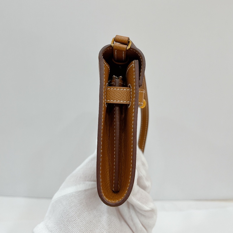 莉亞精品♡Hermes Kelly togo 金棕金 近新-3