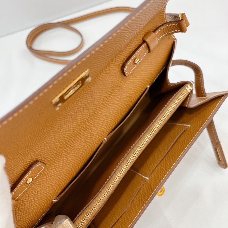 莉亞精品♡Hermes Kelly togo 金棕金 近新-10
