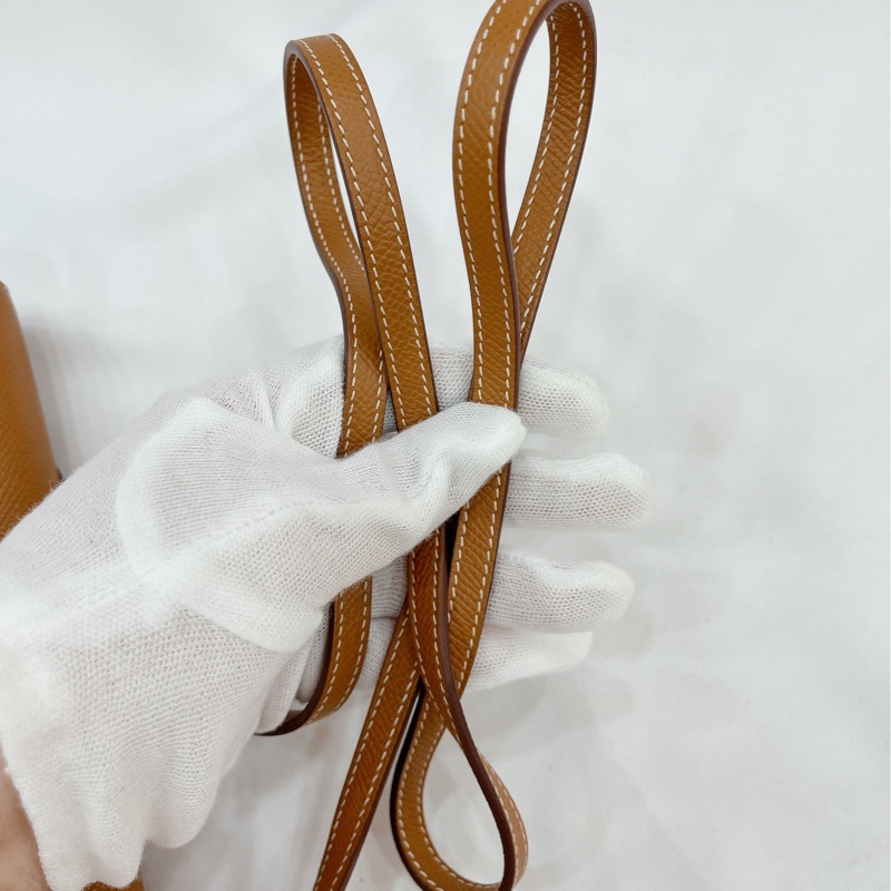 莉亞精品♡Hermes Kelly togo 金棕金 近新-16
