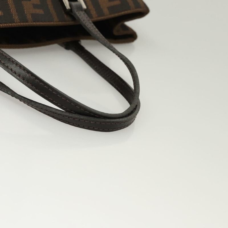 【日本直送】FENDI Zucca帆布手提包 黑色棕色 正品 117139AM-6