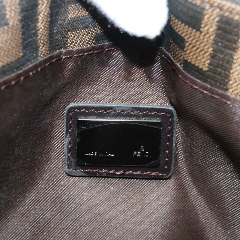 【日本直送】FENDI Zucca帆布手提包 黑色棕色 正品 117139AM-14