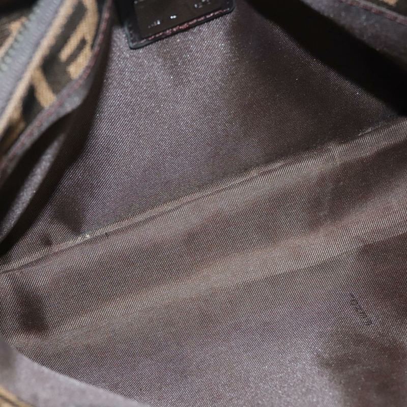 【日本直送】FENDI Zucca帆布手提包 黑色棕色 正品 117139AM-15