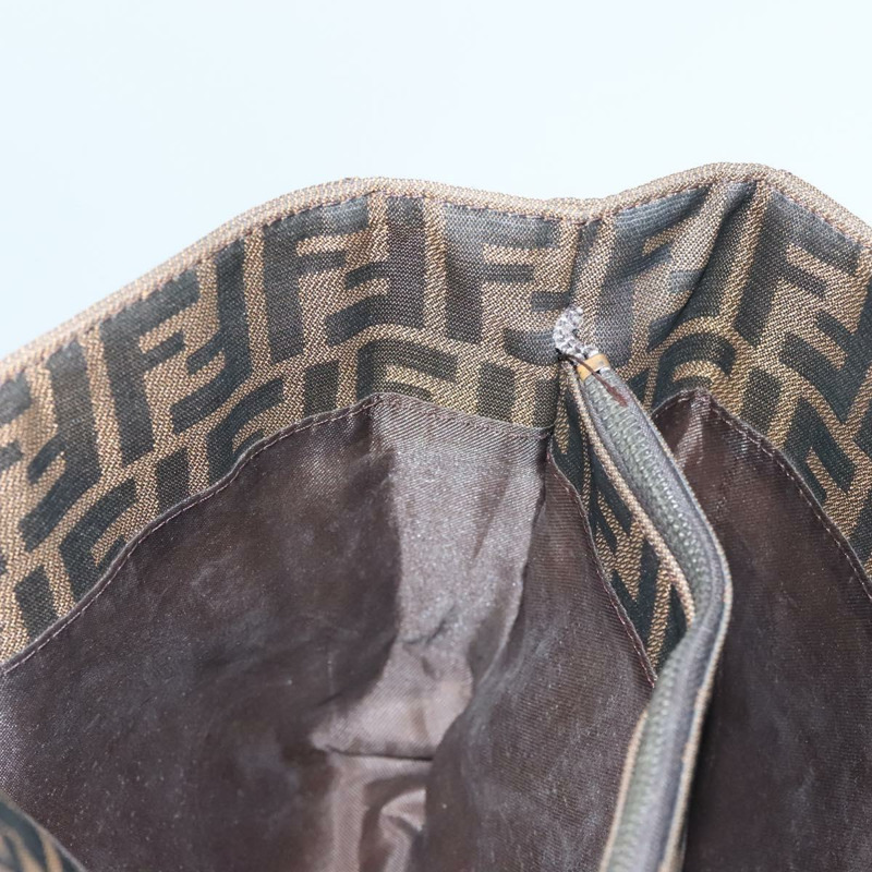 【日本直送】FENDI Zucca帆布手提包 黑色棕色 正品 117139AM-19