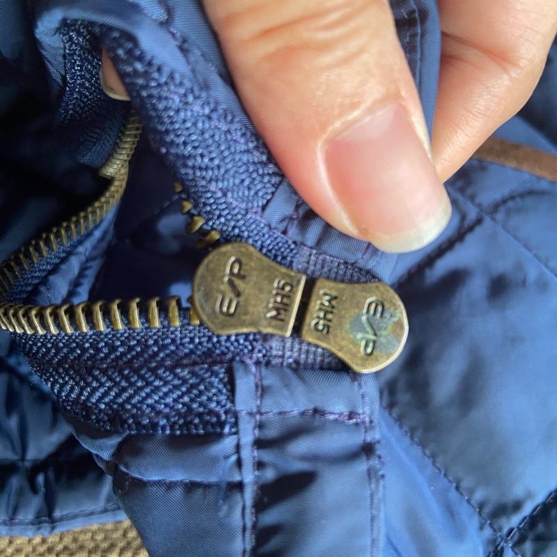 Ralph Lauren Sport 馬術風格深藍/麂皮滾邊外套-XS/80A-6