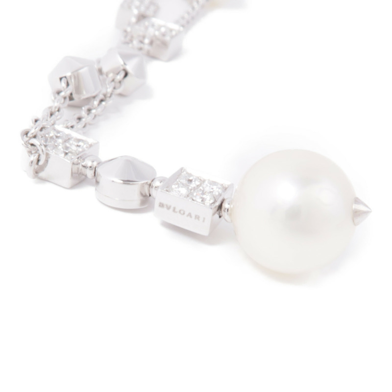 BVLGARI 【激減優惠】18K白金Lucea Diamond Pearl Necklace珍珠/鑽石項鍊-5