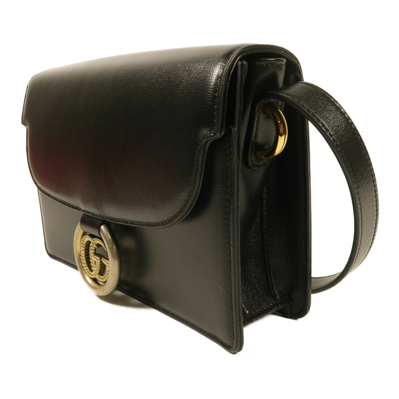 GUCCI 牛皮皮革Shoulder Bag金扣肩背袋-2