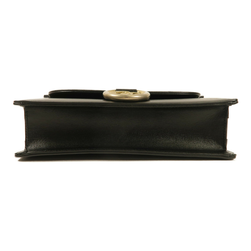 GUCCI 牛皮皮革Shoulder Bag金扣肩背袋-3