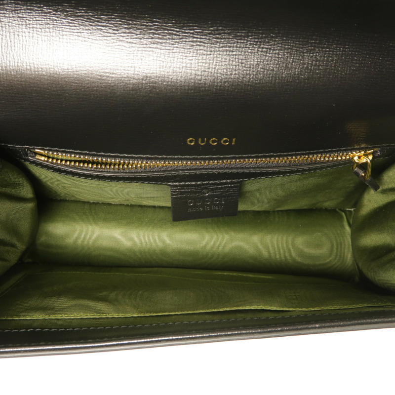 GUCCI 牛皮皮革Shoulder Bag金扣肩背袋-4