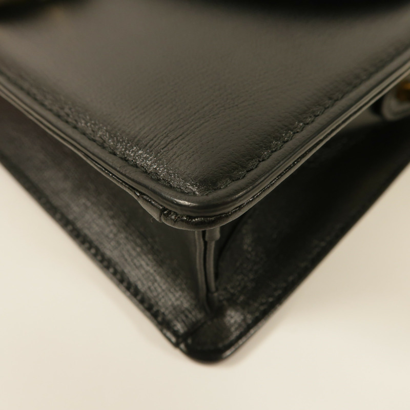 GUCCI 牛皮皮革Shoulder Bag金扣肩背袋-11