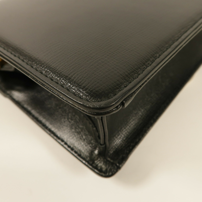 GUCCI 牛皮皮革Shoulder Bag金扣肩背袋-12