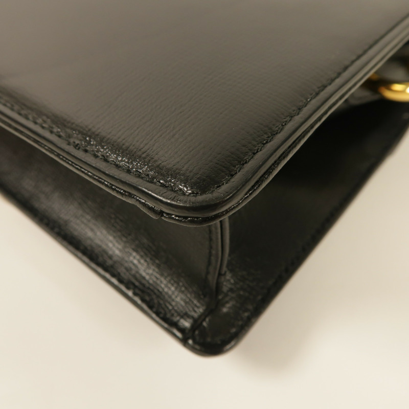 GUCCI 牛皮皮革Shoulder Bag金扣肩背袋-13