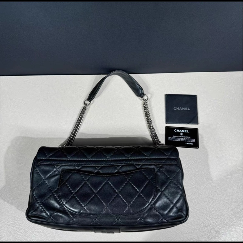 Chanel • Cf 30 愛丁堡系列 黑銀羊皮鏈條包-6